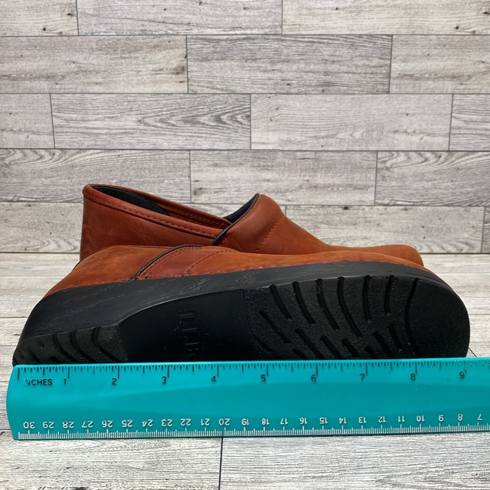 L.L. Bean Brown Leather Nurse Clog Slip-On Shoes Women’s 7 - Picture 14 of 16